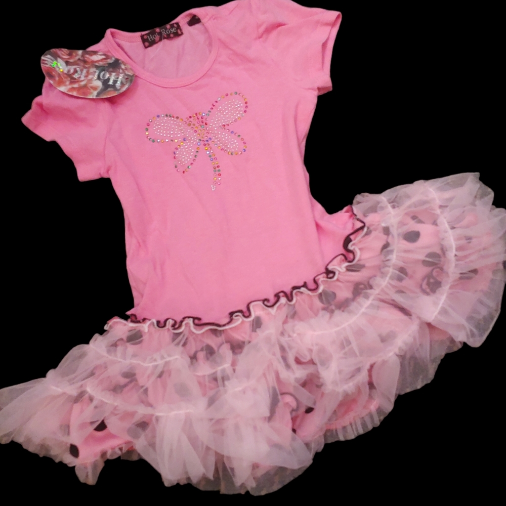 Ballerina polka dots tutu dress girls